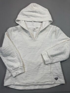 Roxy Girls White Textured Beach‎ Sweater